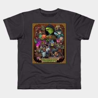 Dungeon Muppets (With Bordered Background) Kids T-Shirt